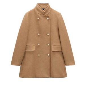 Double-Breasted Wool Women's Coat